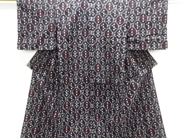 JAPANESE KIMONO / ANTIQUE HITOE KIMONO / COTTON / KURUME KASURI / SHOKKO